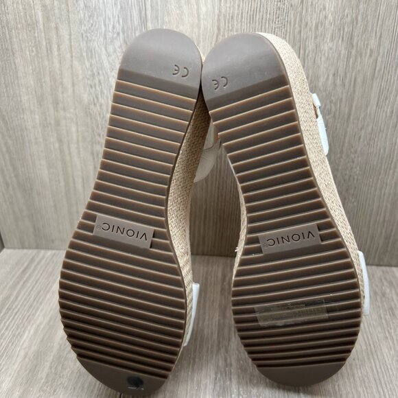 Vionic Aileen Backstrap Platform Wedge Sandals Size 11M Slingback Leather White - Picture 12 of 13